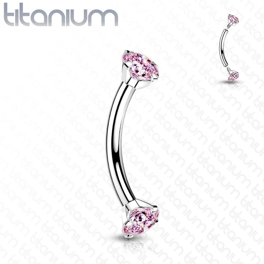Piercing do obočí TITAN (růžová) - TIT1131P-12083 - náhled 4