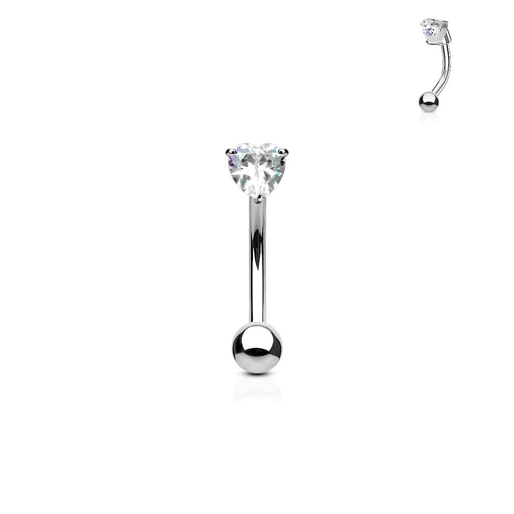 Piercing do obočí - zirkon (růžová) - OB1003-P - náhled 2