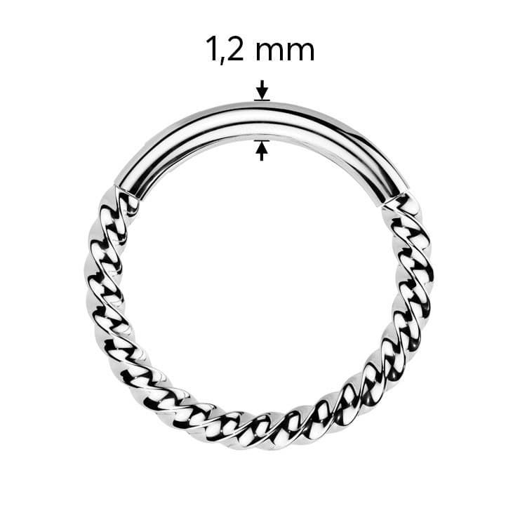Piercing segment kruh TITAN kroucený (1,2 x 10 mm) - TIT1330-1210 - náhled 3
