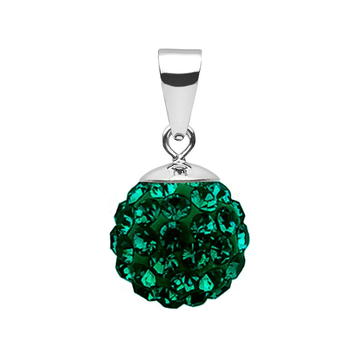NUBIS Stříbrný přívěsek s krystaly Crystals from Swarovski Emerald - NBS002-EM