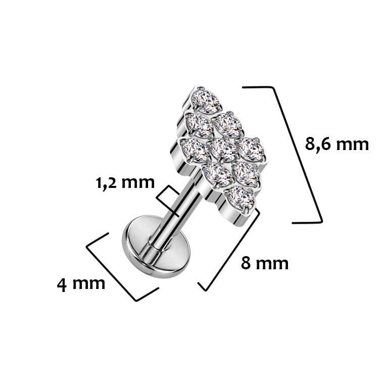 S4U Piercing do brady - labreta TITAN (duhová) - TIT1263AB-1208 - náhled 4