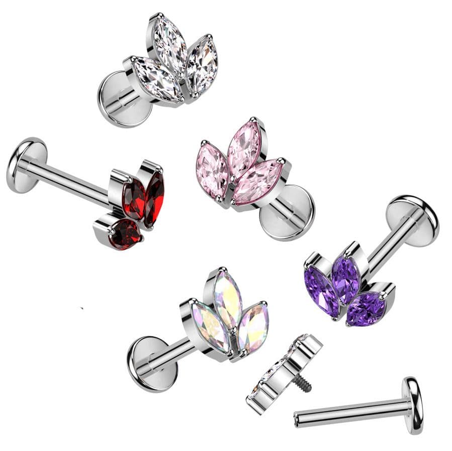 S4U Piercing do brady - labreta TITAN (duhová) - TIT1262AB-1208 - náhled 1