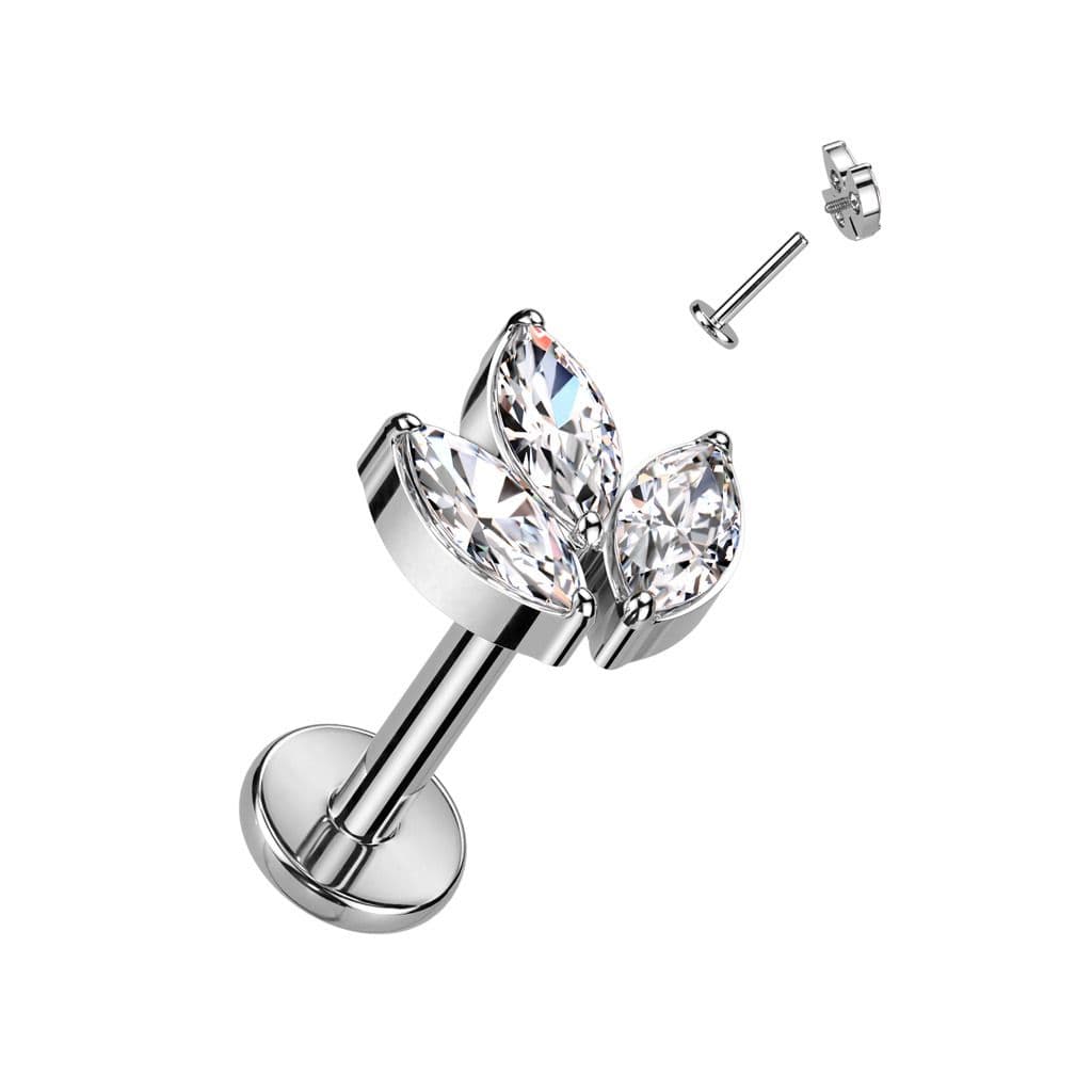 S4U Piercing do brady - labreta TITAN (duhová) - TIT1262AB-1208 - náhled 2