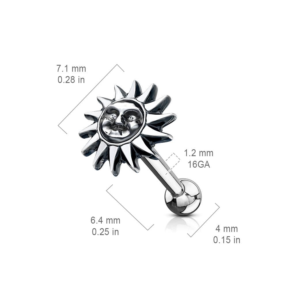 Cartilage piercing do ucha - sluníčko - CP1038 - náhled 3