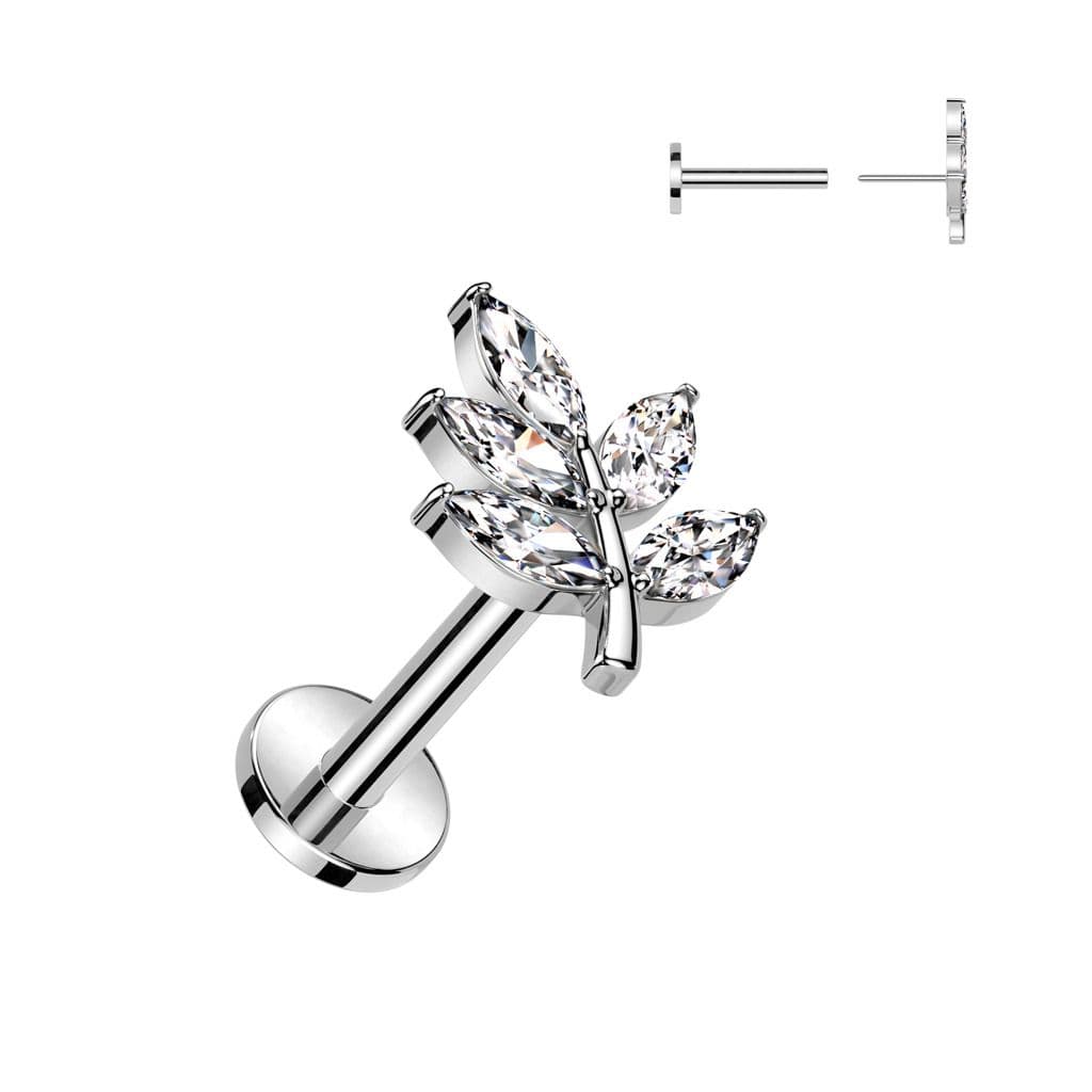 S4U Piercing do brady větvička - PUSH IN labreta - LB1124
