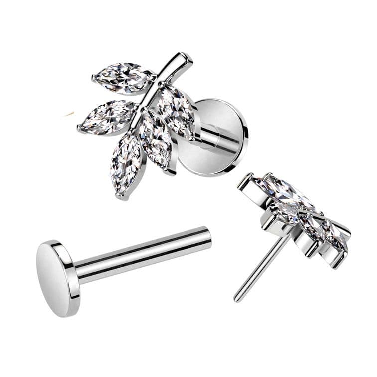 S4U Piercing do brady větvička - PUSH IN labreta - LB1124 - náhled 2