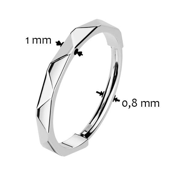 Segment kruh - helix / cartilage / tragus / septum piercing TITAN, 0,8 x 10 mm - TIT1335-0810 - náhled 3