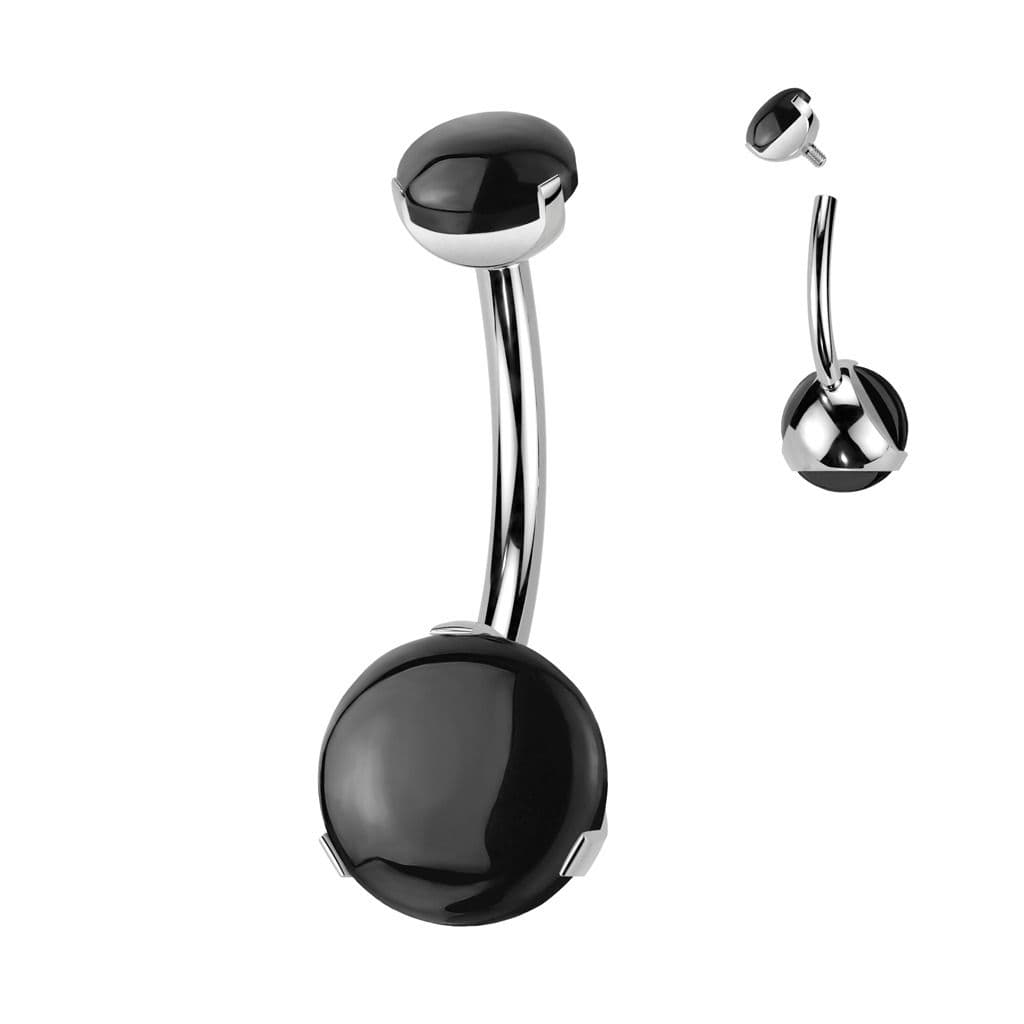 Piercing do pupíku - TITAN, Achát - TIT1343