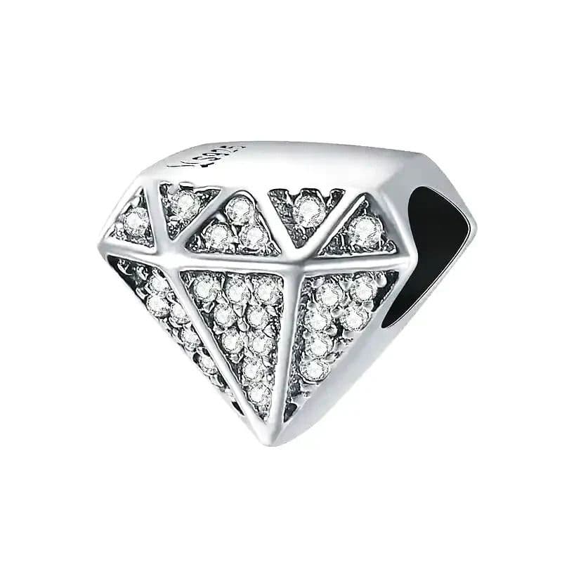 NUBIS Stříbrný přívěsek korálek na náramek DIAMANT - NB-8220