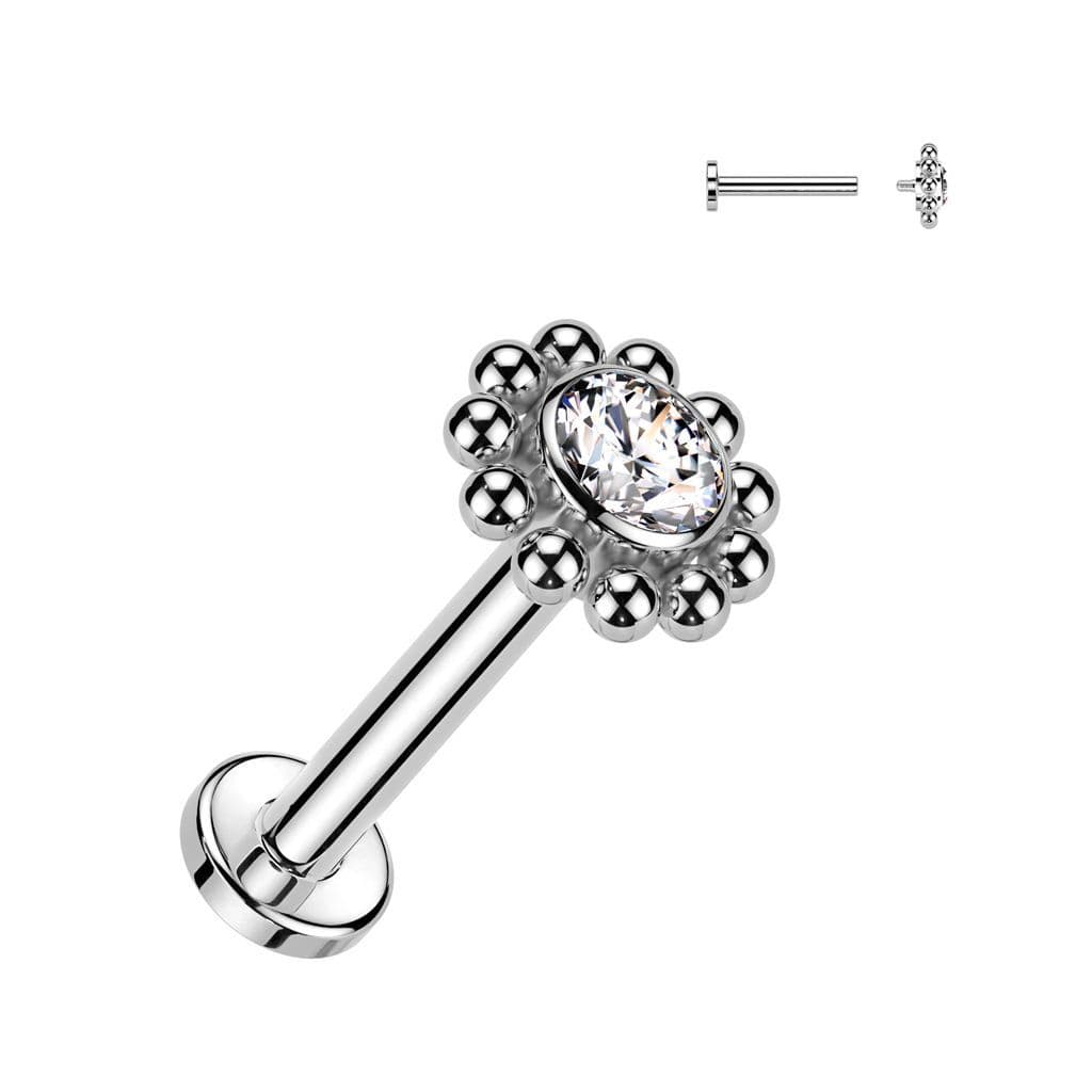 Piercing do brady / ucha TITAN (duhová 1,2 x 6 mm) - náhled 3