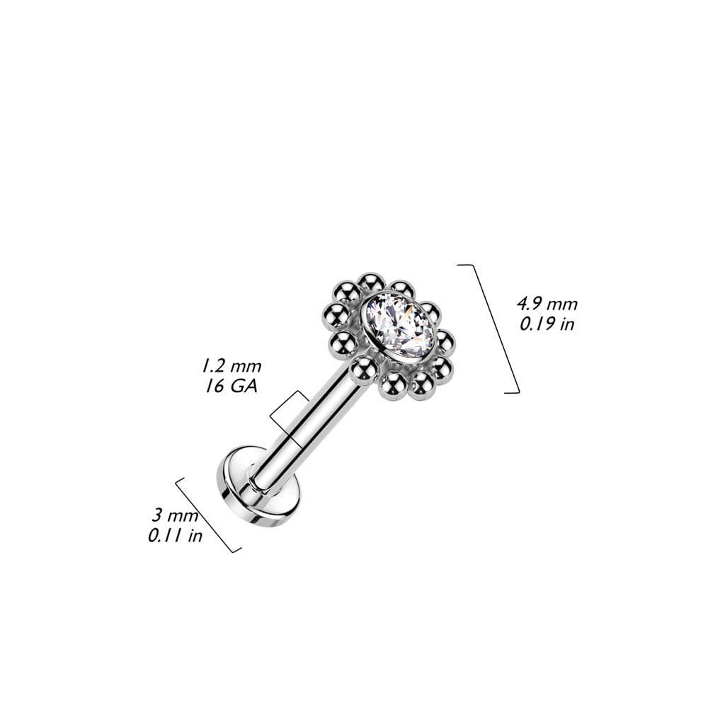 Piercing do brady / ucha TITAN (duhová 1,2 x 6 mm) - náhled 5