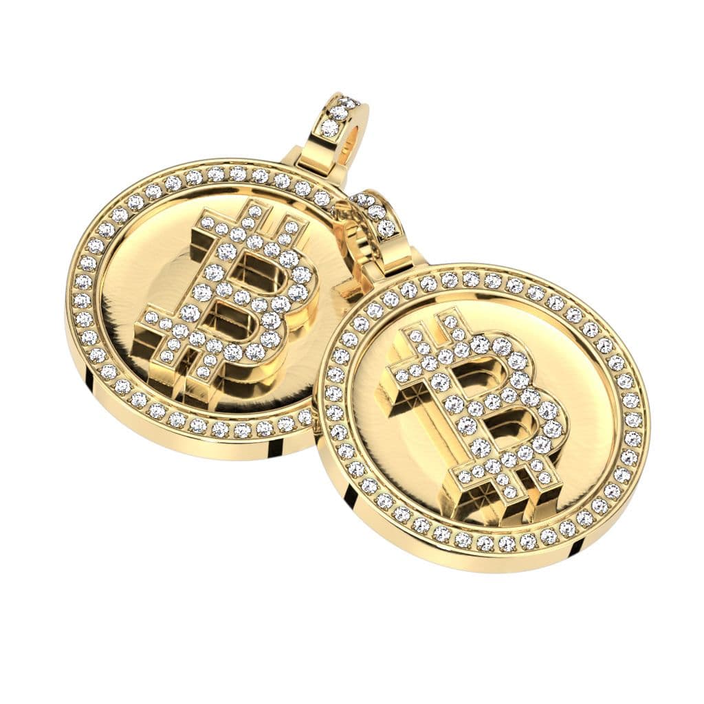 Kulatý ocelový přívěsek Bitcoin - náhled 2