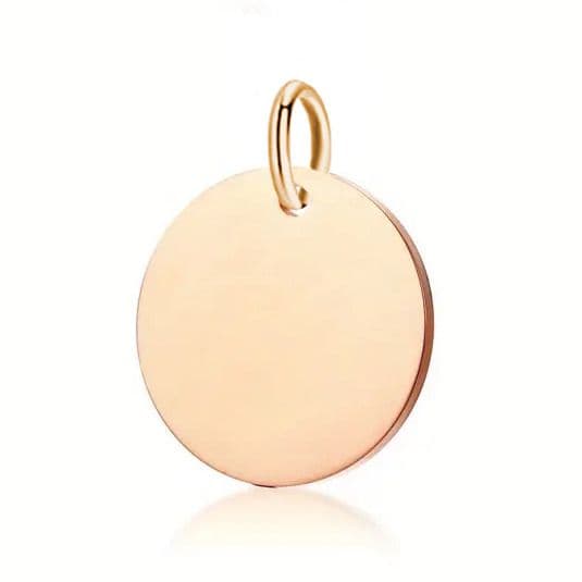 S4U Ocelový přívěsek kolečko, Rose gold, 15 mm - DR1335-15
