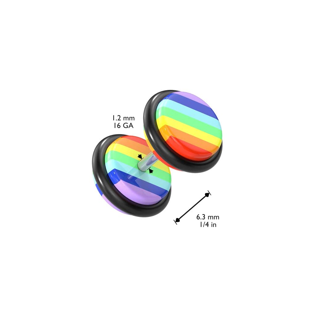 Piercing falešný plug gaypride HWPAFX31 - náhled 4