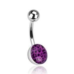 Piercing do pupíku - tygrovaný (bílá) - BS01049-W - náhled 4