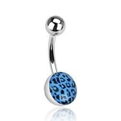 Piercing do pupíku - tygrovaný (bílá) - BS01049-W - náhled 5