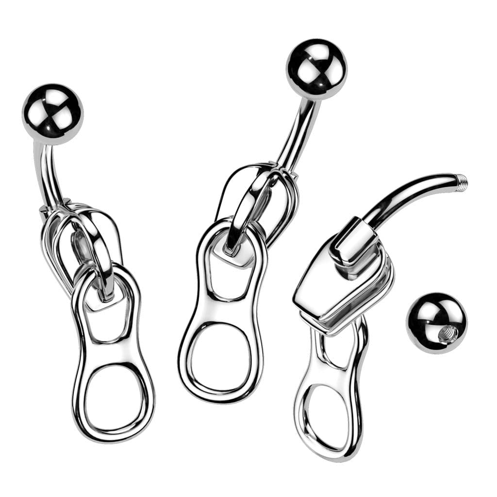 Piercing do pupíku - zip - náhled 1