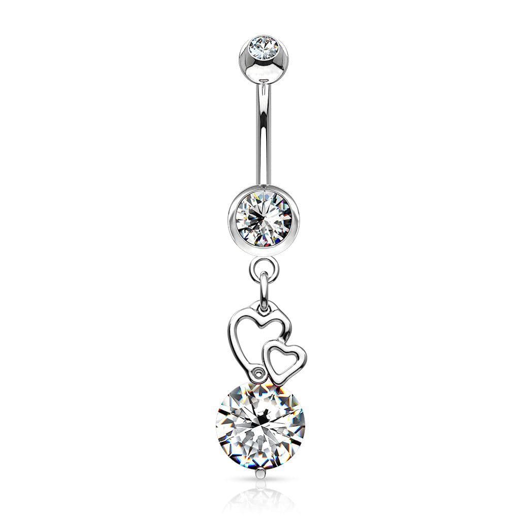 Piercing do pupíku srdíčka (růžová) - náhled 3