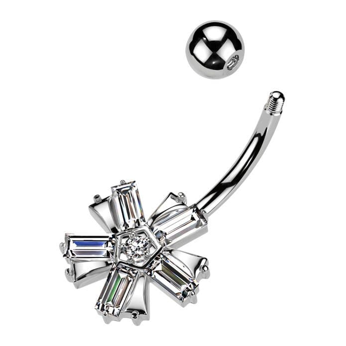 Piercing do pupíku kytička - WP0070-ST - náhled 2