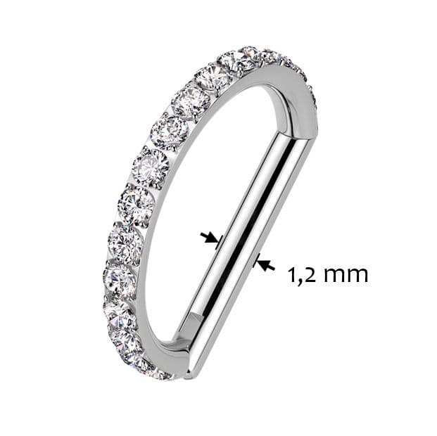 Piercing segment půlkruh TITAN (1,2 x 8 mm) - TIT1340-1208 - náhled 3
