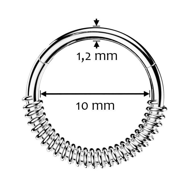 Segment kruh - helix / cartilage / tragus piercing - NS0067ST - náhled 3