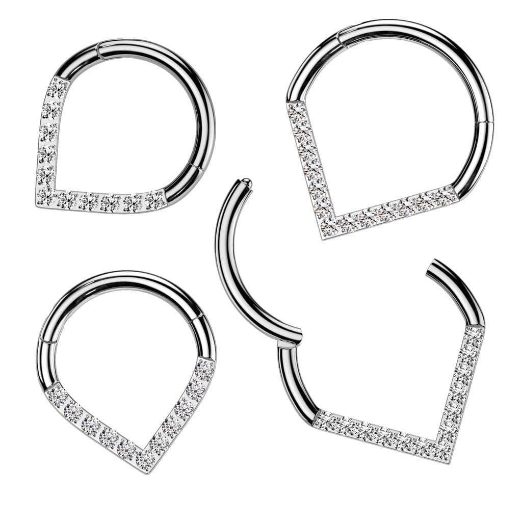 Segment kruh se zirkony septum / helix / cartilage / tragus piercing (1,2 x 10 mm) - NS0063ST-1210 - náhled 2