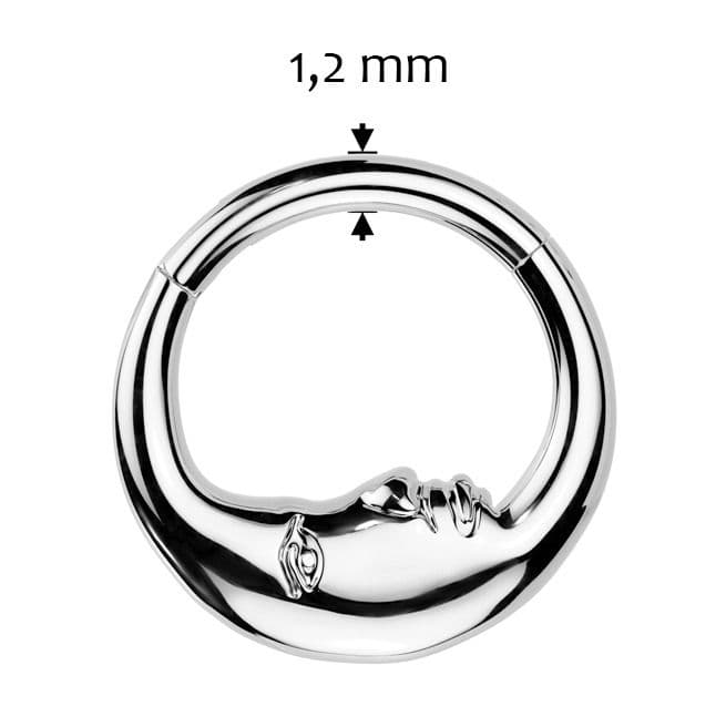 Segment kruh měsíc - helix / cartilage / tragus piercing (1,2 x 10 mm) - NS0065ST-1210 - náhled 3