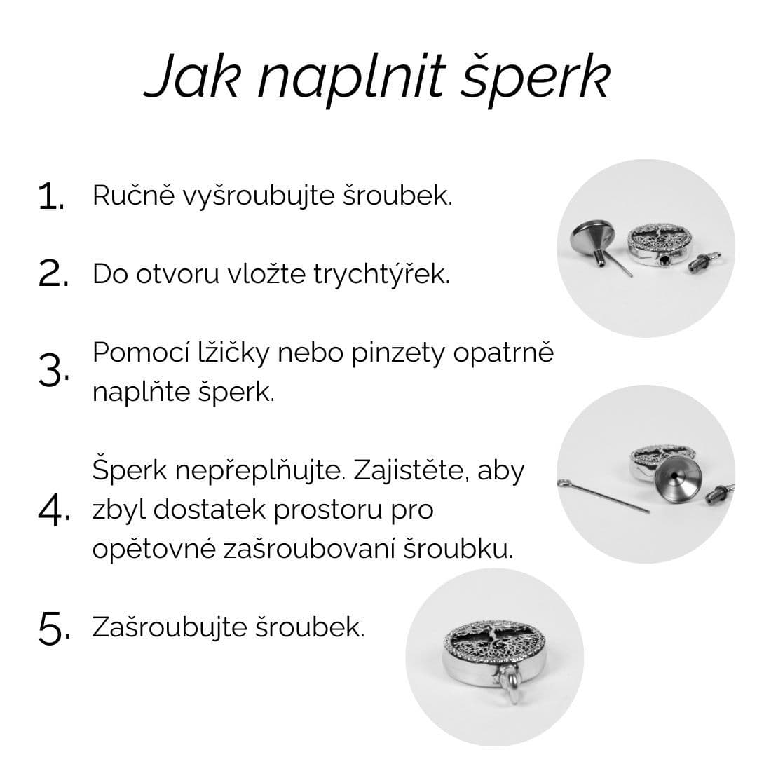 Stříbrný pietní náhrdelník - Modré Swarovski srdce s růží a motýlem - náhled 4