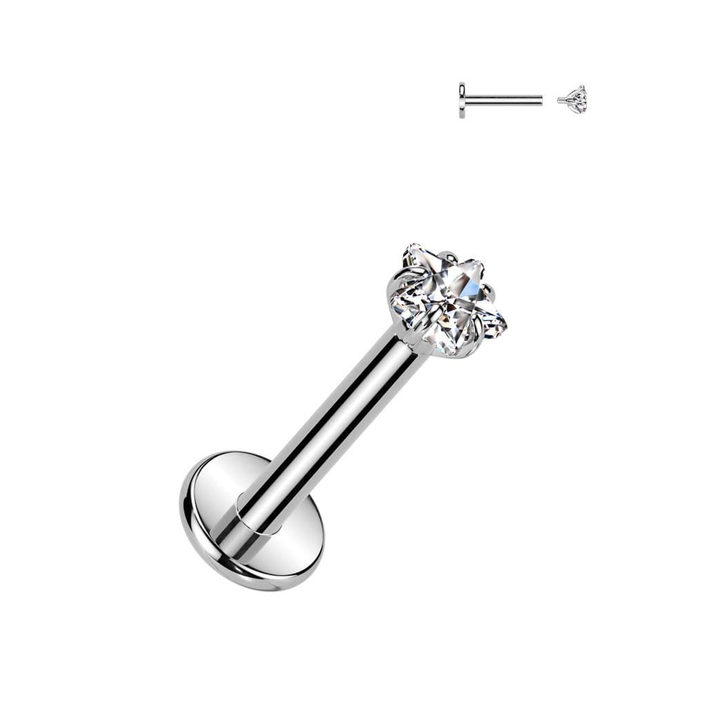 Piercing do brady - labreta titan hvězda (1,2 x 6 mm) - TIT1349-1206 - náhled 1
