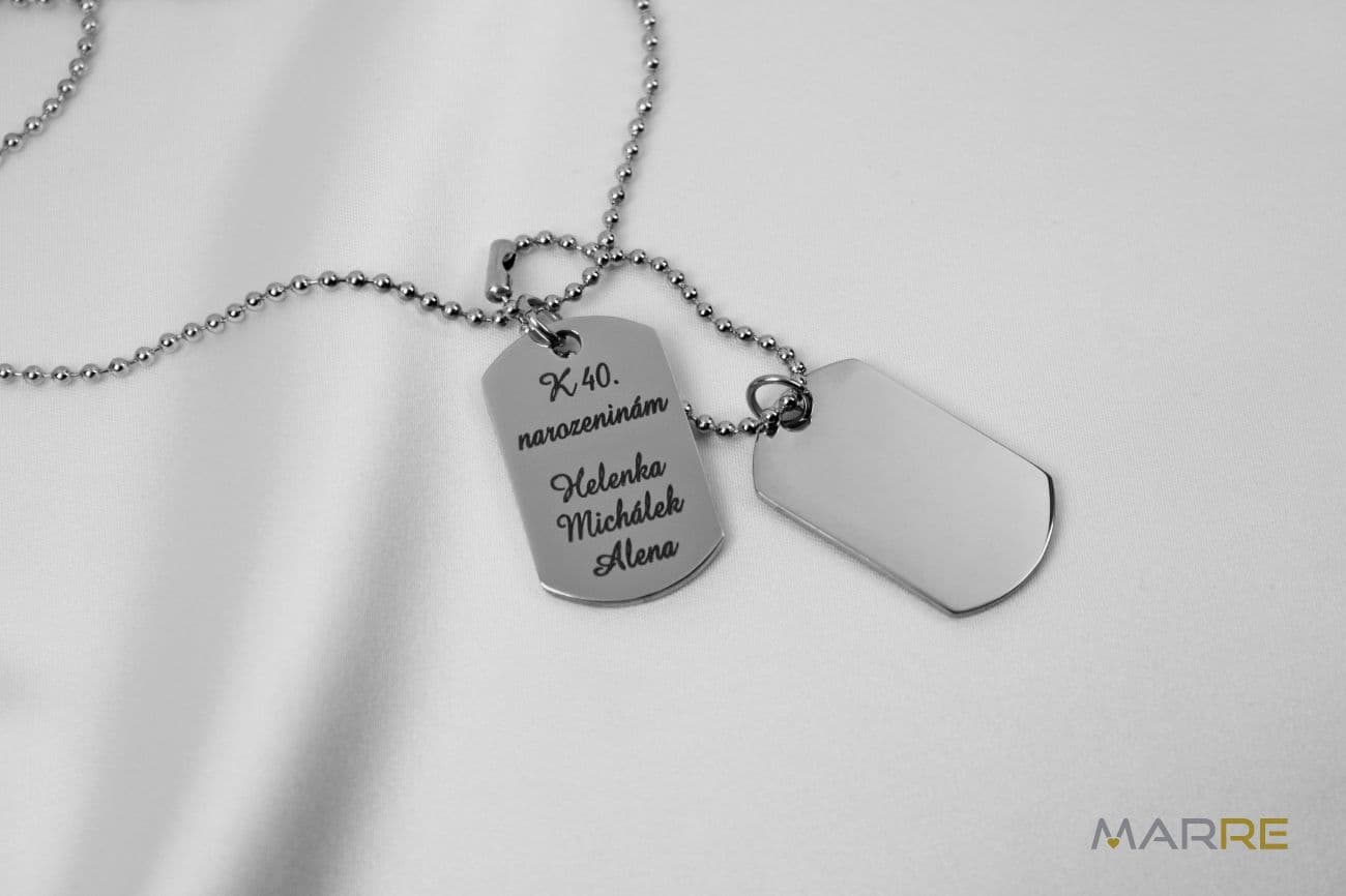 S4U Vojenské známky - dog tag + kuličkový řetízek - OPD600 - náhled 5