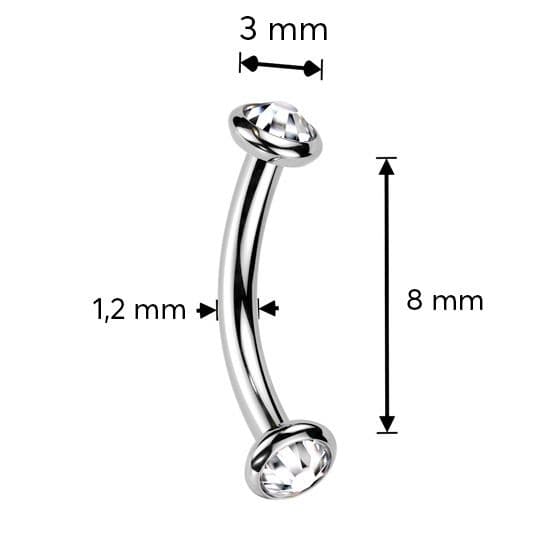 S4U Piercing do obočí TITAN (duhová) - TIT1381-AB - náhled 4