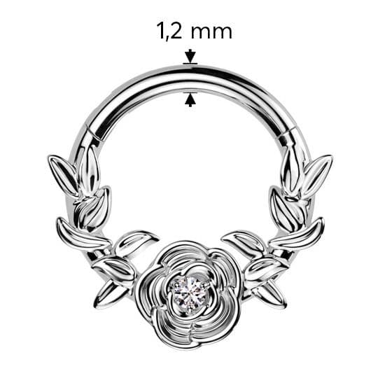 Segment kruh - helix / cartilage / tragus piercing TITAN (1,2 x 10 mm) - TIT1392-1210 - náhled 3