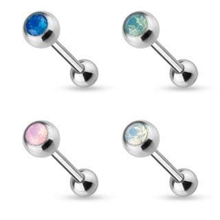 Piercing do jazyka - opalit (bílá) - náhled 2