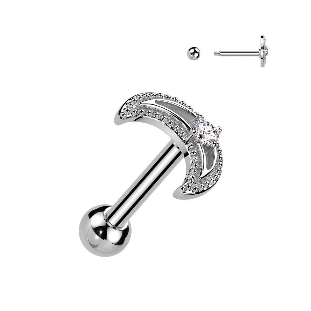 Cartilage piercing do ucha měsíc - náhled 1