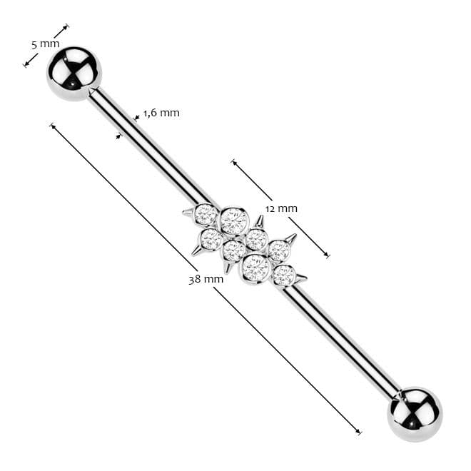 Industrial piercing se zirkony - ID01041 - náhled 3