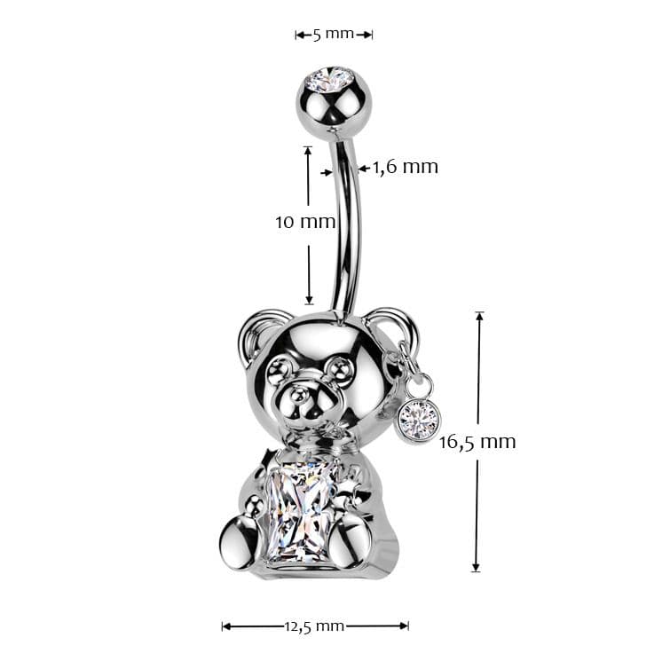 Piercing do pupíku medvídek - WP0073 - náhled 3