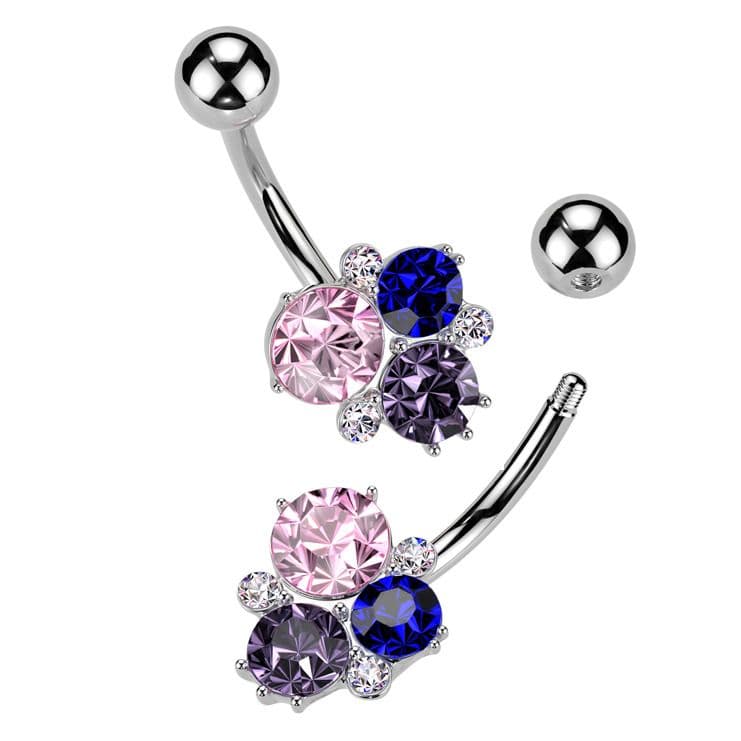 Piercing do pupíku s kamínky - WP0076 - náhled 2