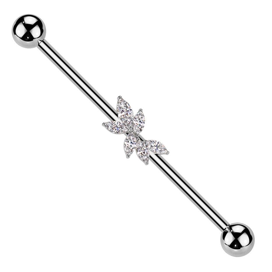 Industrial piercing se zirkony - ID01039