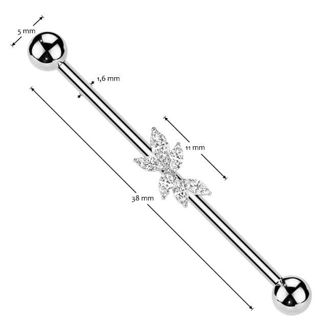 Industrial piercing se zirkony - ID01039 - náhled 3