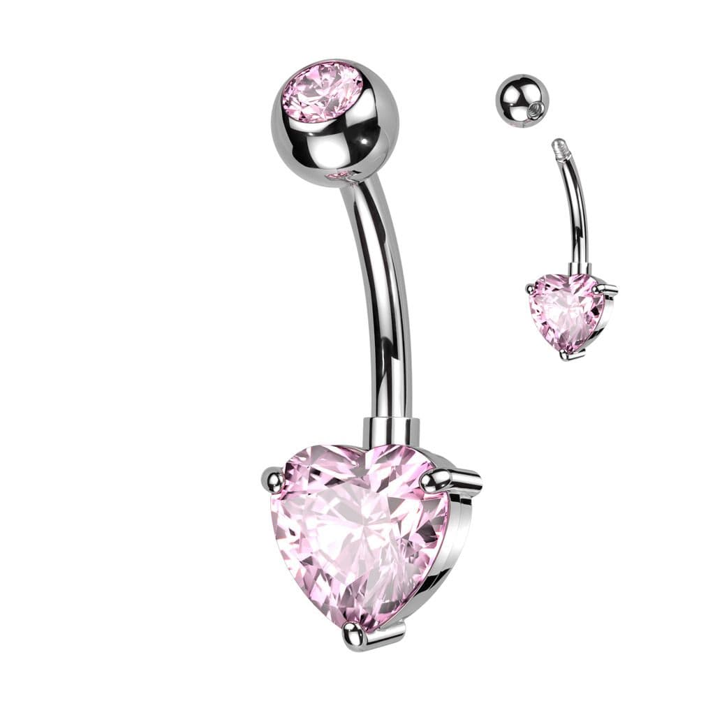Piercing do pupíku se srdíčkem - TB004-P