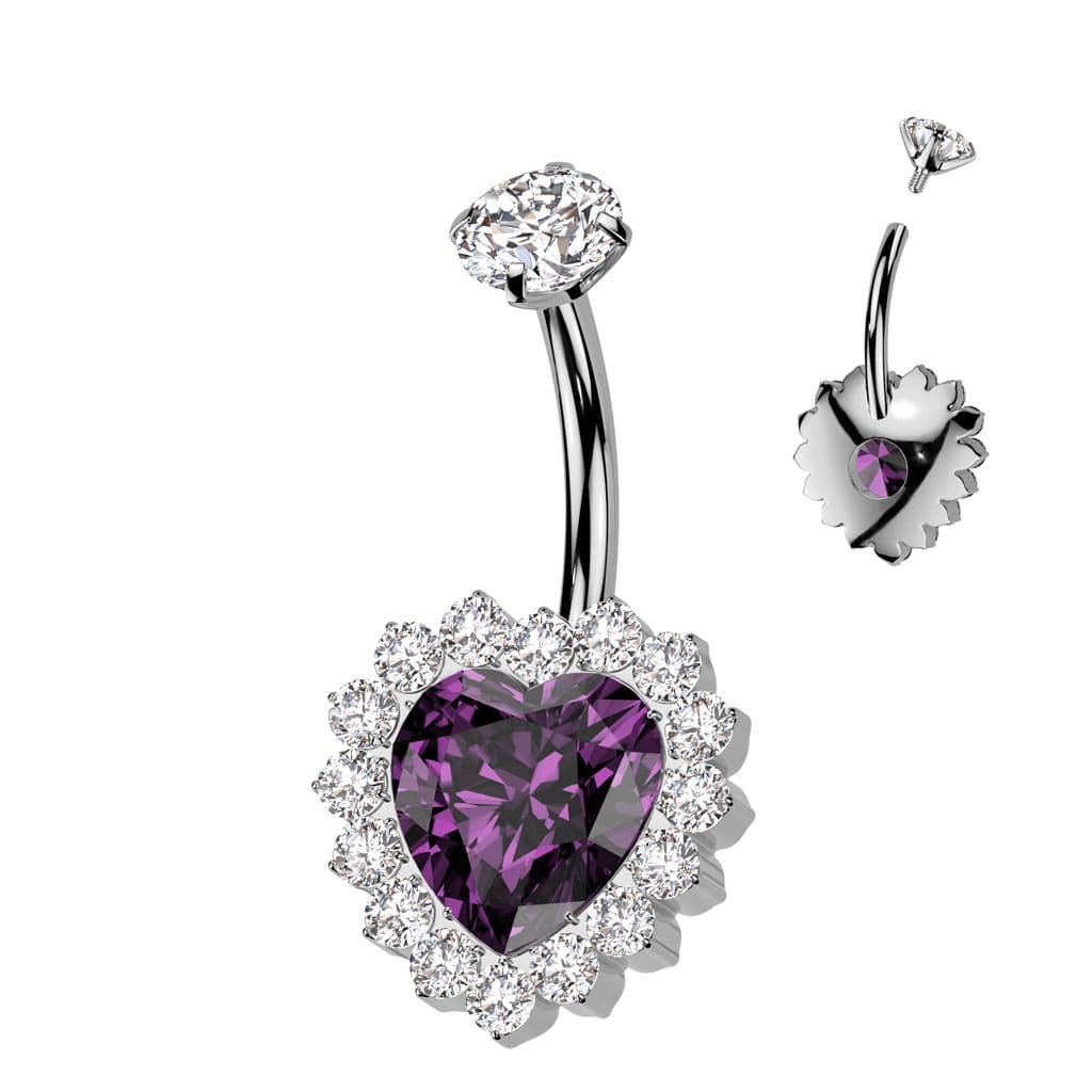 Piercing do pupíku srdce - TITAN - TIT1437-A - náhled 3