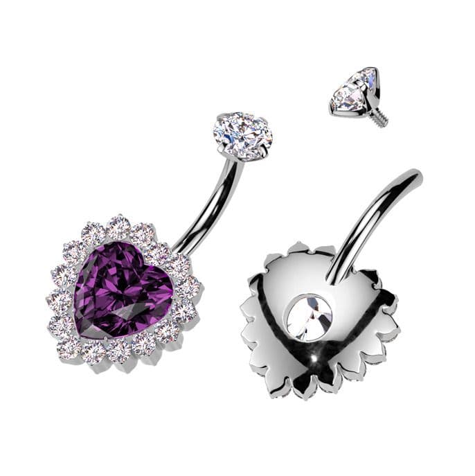 Piercing do pupíku srdce - TITAN - TIT1437-A - náhled 4
