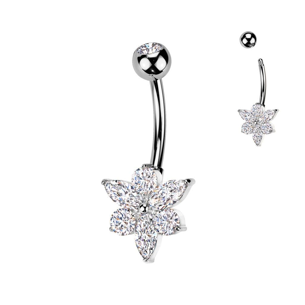 Piercing do pupíku - TITAN + bižuterie - TB002 - náhled 3
