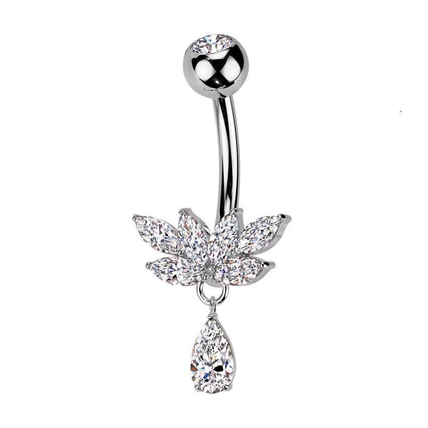 Piercing do pupíku - TITAN + bižuterie - TB008