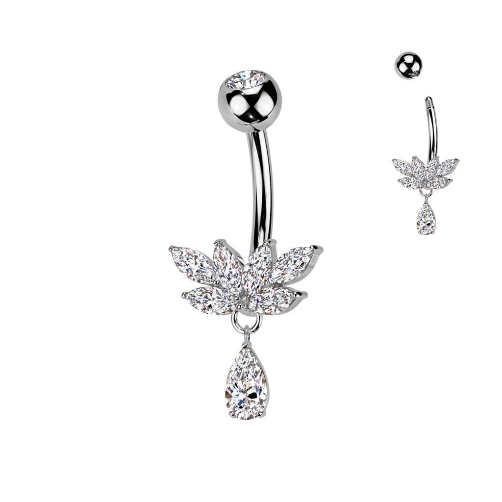 Piercing do pupíku - TITAN + bižuterie - TB008 - náhled 3