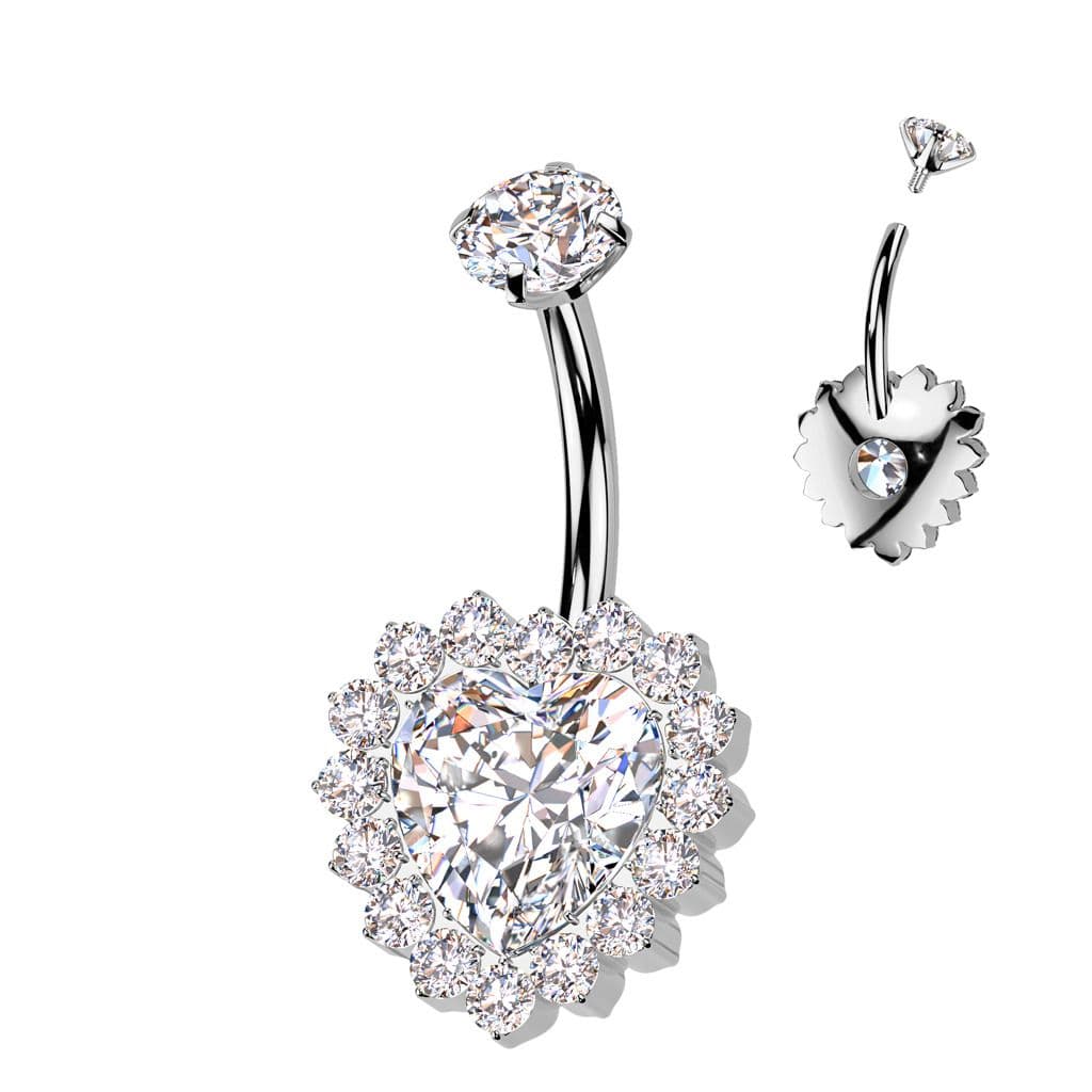Piercing do pupíku srdce - TITAN - TIT1437-C - náhled 3