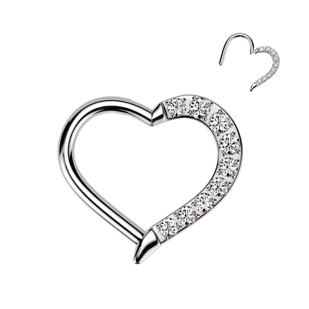Piercing segment TITAN srdíčko (1,2 x 8 mm) - TIT1441-1208 - náhled 1