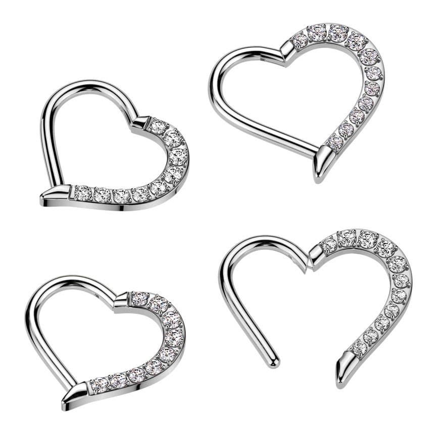 Piercing segment TITAN srdíčko (1,2 x 8 mm) - TIT1441-1208 - náhled 2