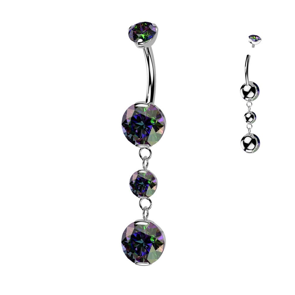 Visací piercing do pupíku - TITAN - TIT1438-VM - náhled 2