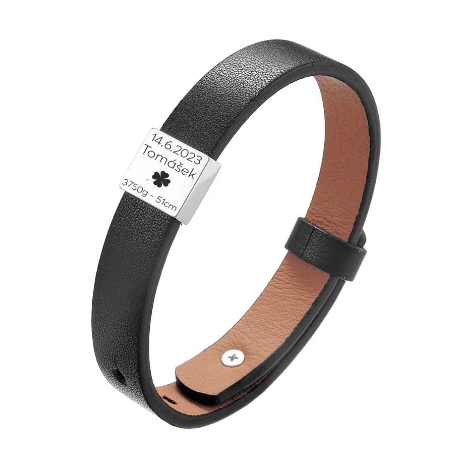 S4U Personalizovaný pánský kožený náramek - OPA211 - náhled 2